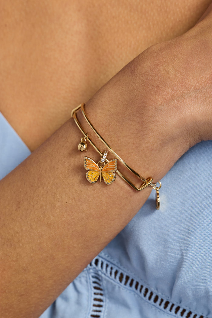 New York Botanical Garden® Monarch Butterfly Charm Bangle