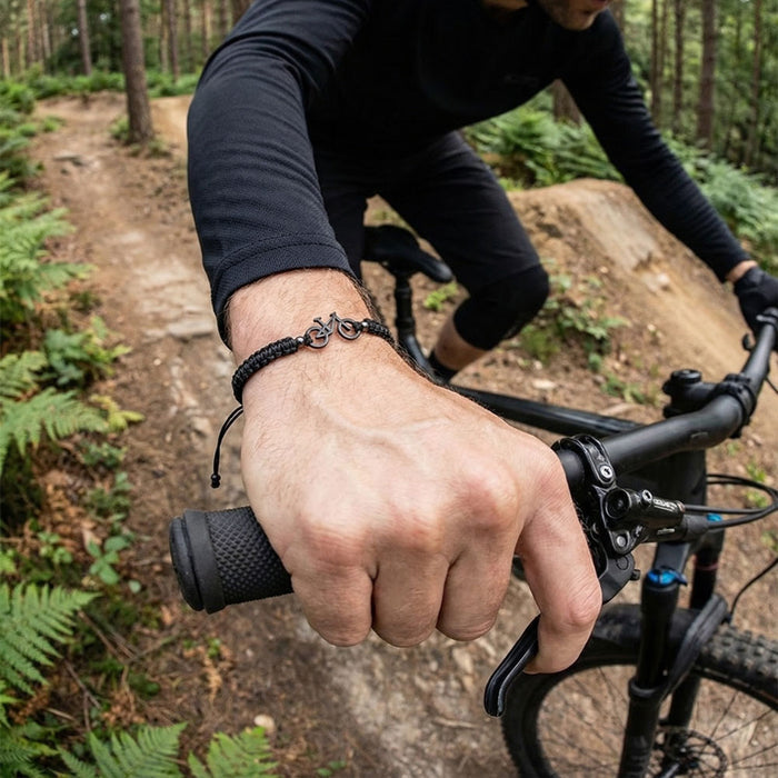 Night Black MTB Braided Bracelet