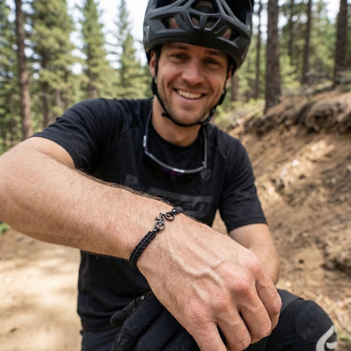 Night Black MTB Braided Bracelet