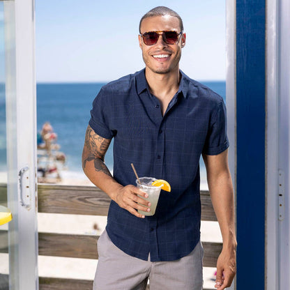 RSVLTS RSVLTS Bamboo Short Sleeve Shirt Night Sky – Bamboo Short Sleeve Shirt