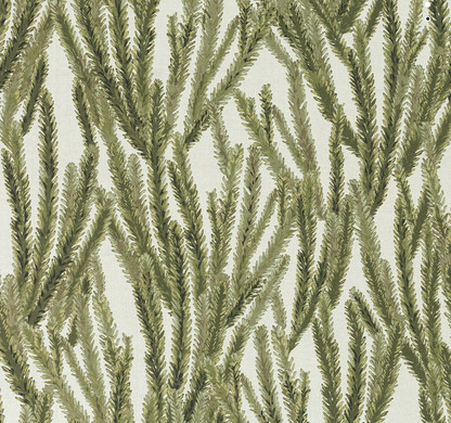 Nori Floral Pillow Cover in Moss Green, McLaurin + Piercy Textiles