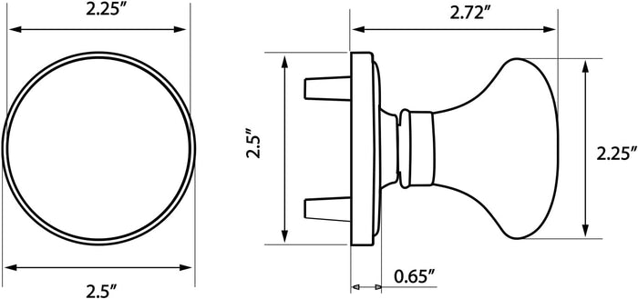 Nostalgic Warehouse 702208 Classic Rosette With White Porcelain Door Knob Passage 2.375in Polished Brass