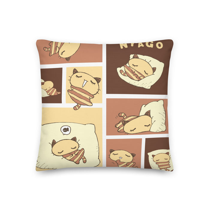 Nyago Lazy Day 18" Square Pillow Home Goods Printful