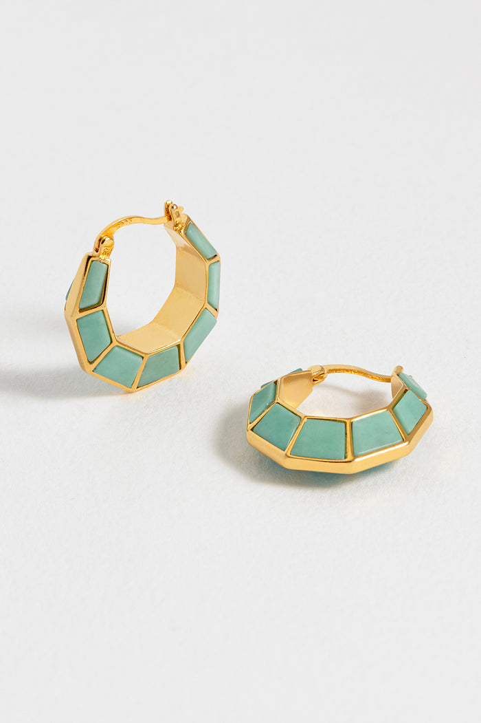 Octagon Hinge Hoop Earrings