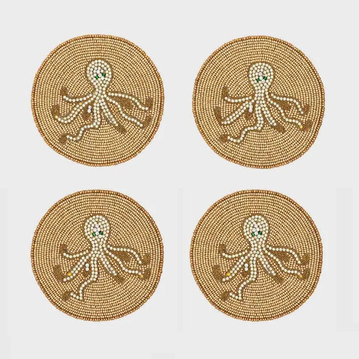OCTOPUS COASTERS, SET OF FOUR