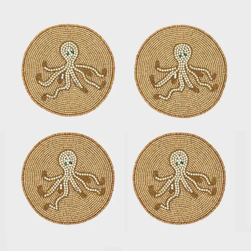 OCTOPUS COASTERS, SET OF FOUR