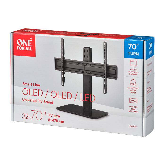 EA Accessories One For All TV Pedestal Stand – 70° Swivel, 32-70", Max 40kg – view 6
