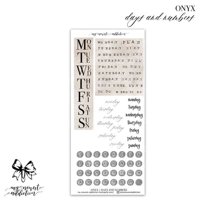 Days and Numbers / Premium Matte