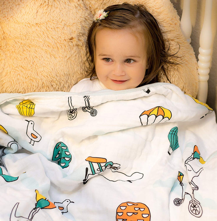 Organic Muslin Baby Toddler Blanket - Eco Trade Company