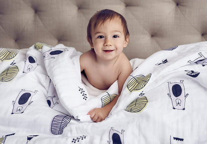 Organic Muslin Baby Toddler Blanket - Eco Trade Company