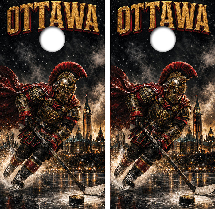 Ottawa Senators Inspired Cornhole Design