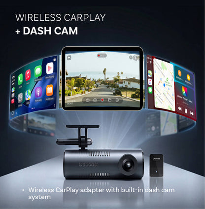 OttoSafe Cam 2-in-1 Dash Cam & Wireless CarPlay Adapter