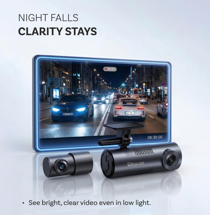 OttoSafe Cam 2-in-1 Dash Cam & Wireless CarPlay Adapter