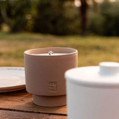 OUTDOOR: JUNE CANDLE ONE MARRAKESH NEUTRAL+LID
