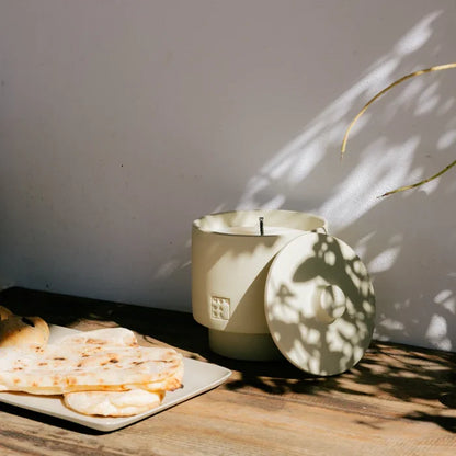 OUTDOOR: JUNE CANDLE ONE TUSCANY NEUTRAL+LID