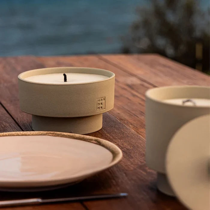OUTDOOR JUNE CANDLE TWO MARRAKESH NEUTRAL + LID