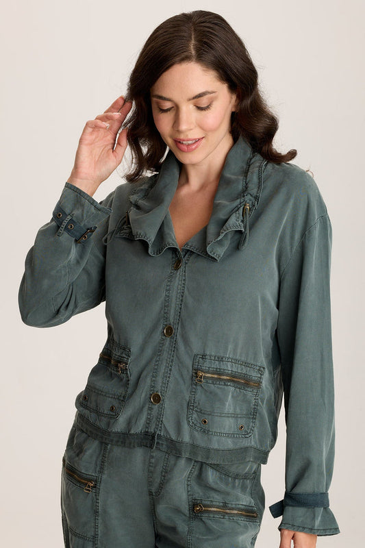 XCVI Oziel Twill Relaxed Utility Jacket