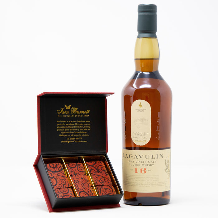 Paired Lagavulin 16 Year Old Single Malt & Sweet Hazelnut Praline
