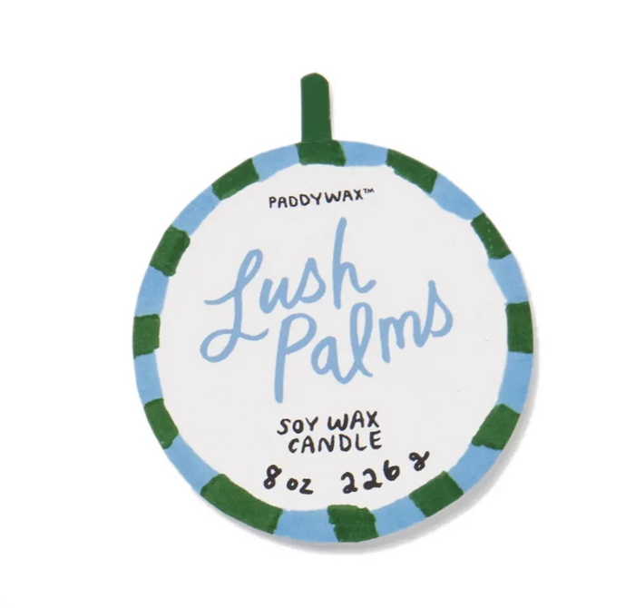 PALM TREE CERAMIC CANDLE LUSH PALM 8OZ