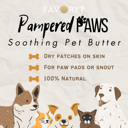 Pampered Paws FAVORYT Soothing Pet Butter 2-in-1 Pet Moisturizer and Paw Wax