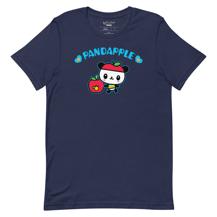 Pandapple Blue Hearts Tee Apparel Printful Navy XS