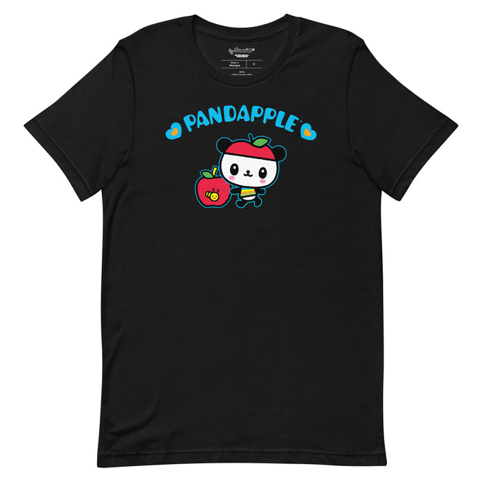 Pandapple Blue Hearts Tee Apparel Printful Black XS
