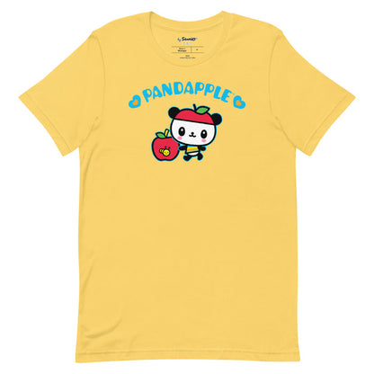 Pandapple Blue Hearts Tee Apparel Printful Yellow S