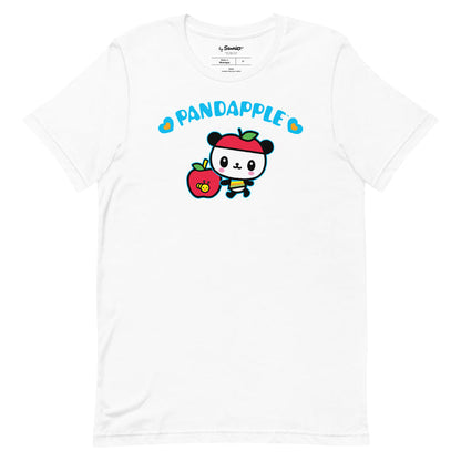 Pandapple Blue Hearts Tee Apparel Printful White XS