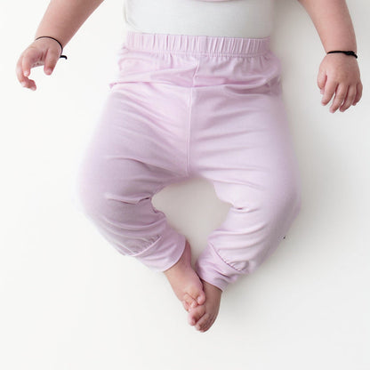 Pant in Thistle shown on an infant