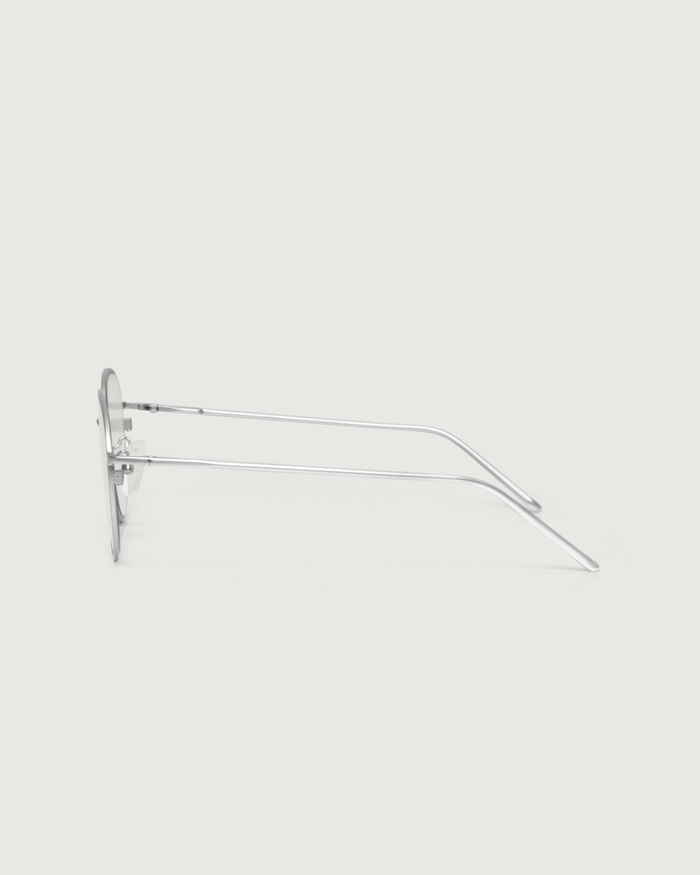 Coin::Pascal Eyeglasses square Silver metal side