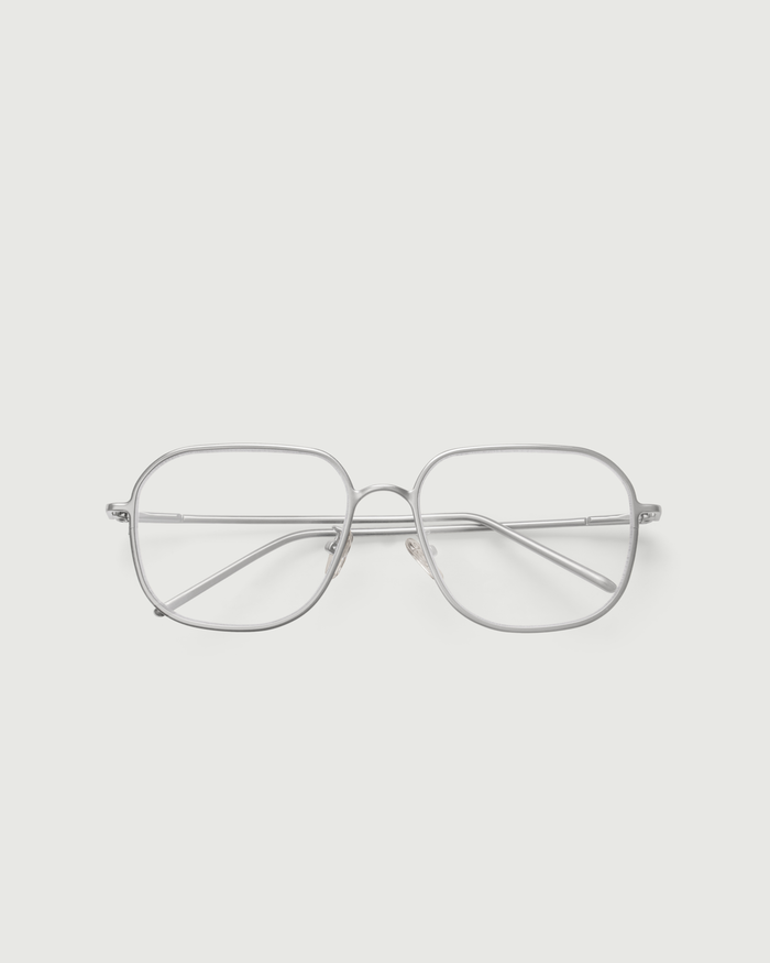 Coin::Pascal Eyeglasses square Silver metal top