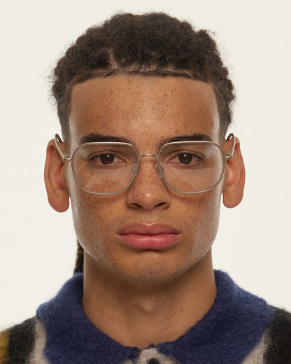 Coin::Pascal Eyeglasses square Silver metal mobile full image