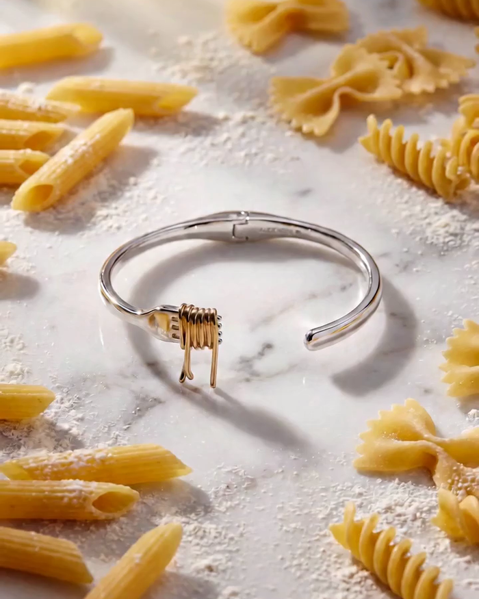 Pasta Girl Spaghetti Fork Cuff