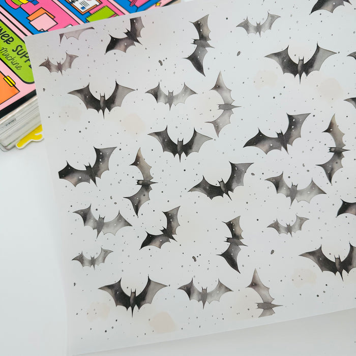 Pastel Bats Vellum Pocket Dashboard
