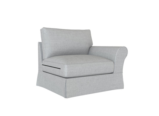 PB Comfort Roll Arm Right Arm Chair Cover, PB comfort sectional components slipcover - LindaKale