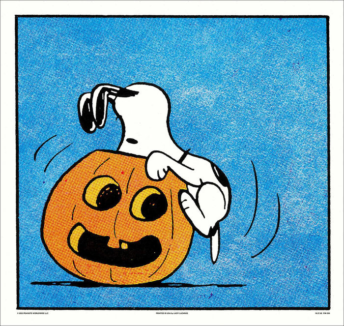 Peanuts Snoopy and Jack-o'Lantern Poster