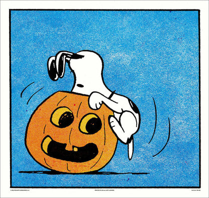 Peanuts Snoopy and Jack-o'Lantern Poster