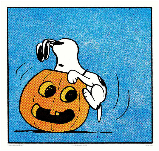 Peanuts Snoopy and Jack-o'Lantern Poster