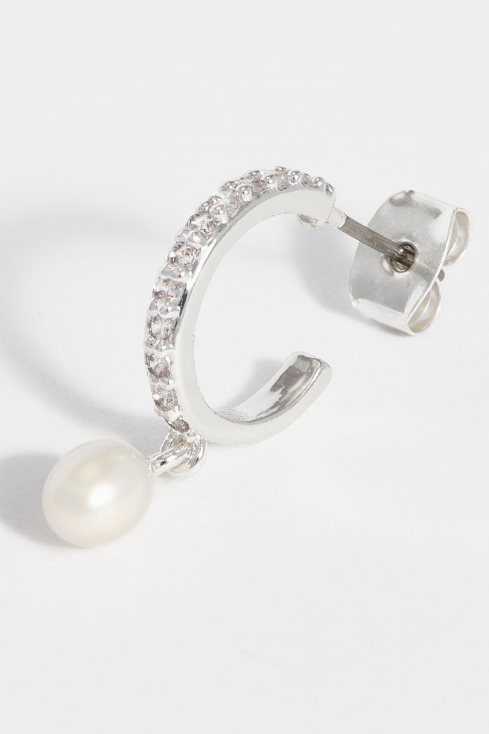 Pearl CZ Hoops