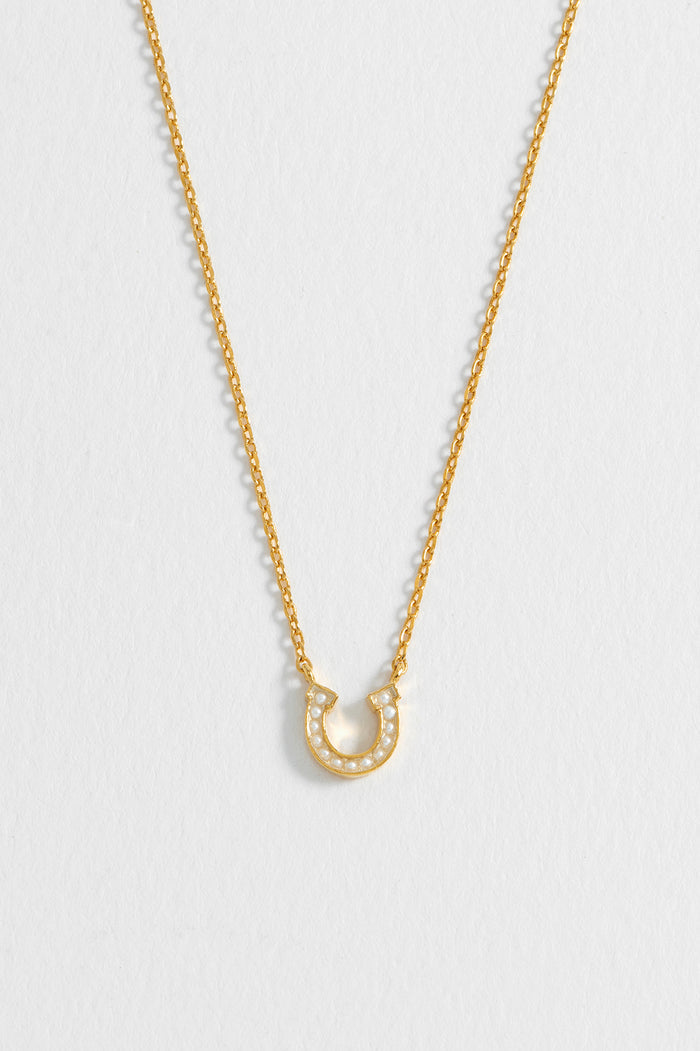 Pearl Horseshoe Necklace