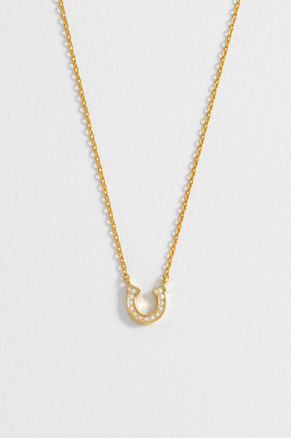 Pearl Horseshoe Necklace