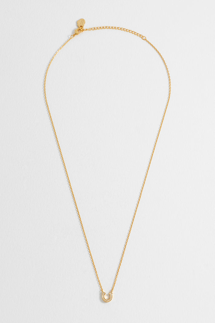 Pearl Horseshoe Necklace