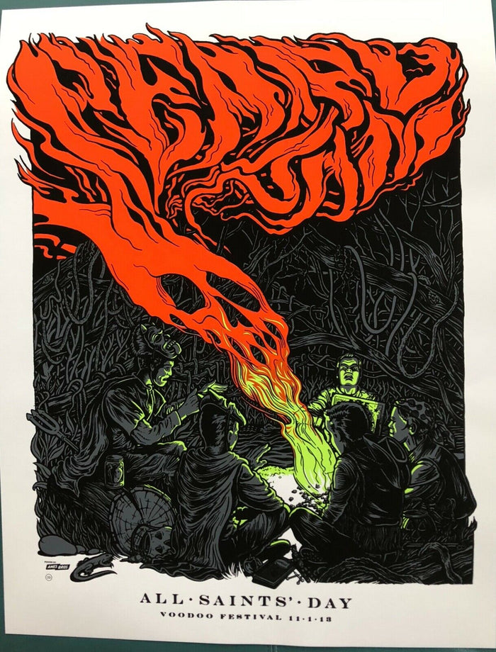 Pearl Jam New Orleans 2013 Voodoo Festival by Ames Bros, 20" x 26" Screen Print
