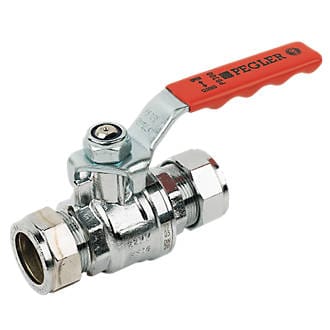 Pegler Ball Valve - Chrome Finish, 100 PSI, Durable Handle, Residential or Commercial Use, Heavy Duty Body - 2700011/PEGA003 MEGA