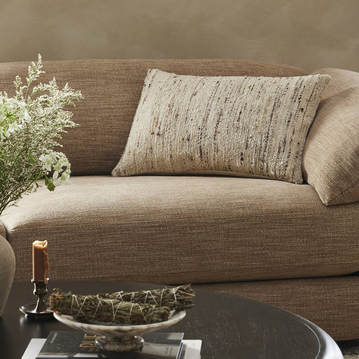PEMBERLEY PILLOW BEIGE WOVEN 16X24