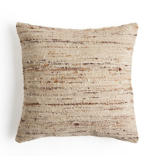 PEMBERLEY PILLOW BEIGE WOVEN 20X20