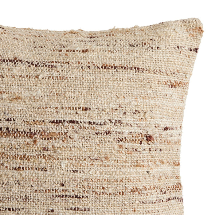 PEMBERLEY PILLOW BEIGE WOVEN 20X20