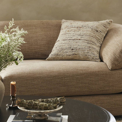 PEMBERLEY PILLOW BEIGE WOVEN 20X20