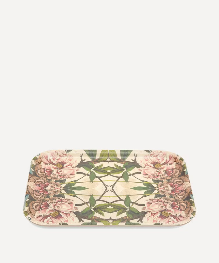 PEONIES SMALL BIRCH WOOD TRAY