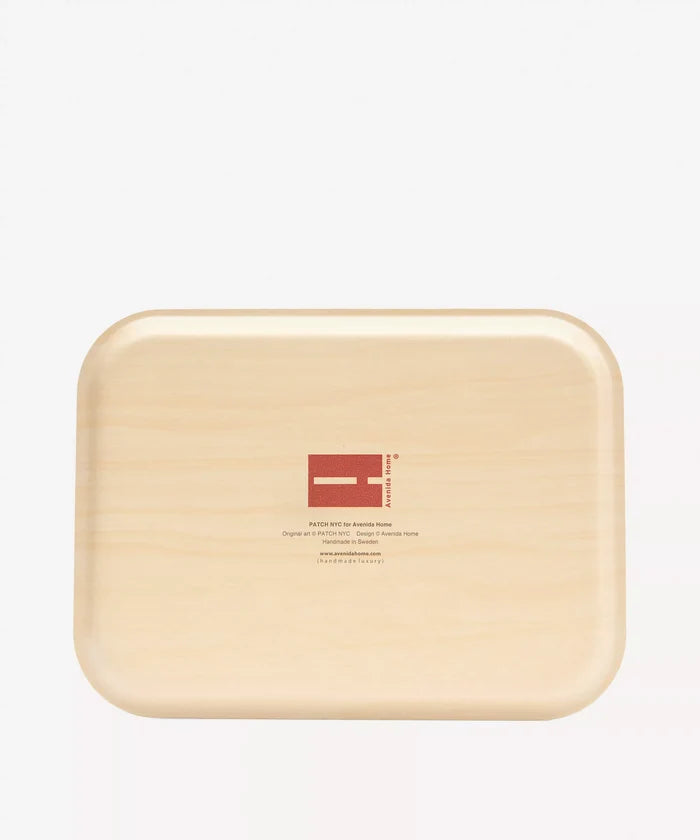 PEONIES SMALL BIRCH WOOD TRAY